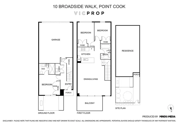 Floorplan of Homely townhouse listing, 10 Broadside Walk, Point Cook VIC 3030
