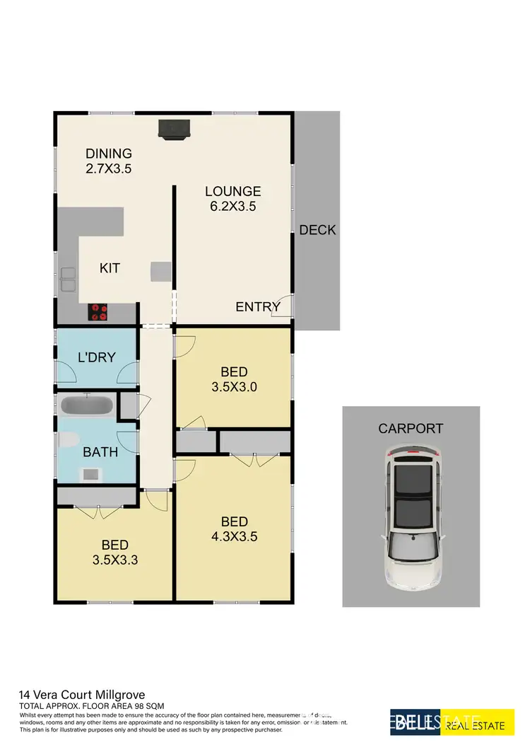 Floorplan of Homely house listing, 14 Vera Court, Millgrove VIC 3799
