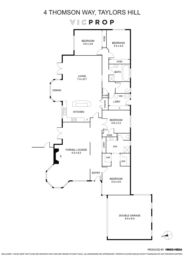 Floorplan of Homely house listing, 4 Thomson Way, Taylors Hill VIC 3037