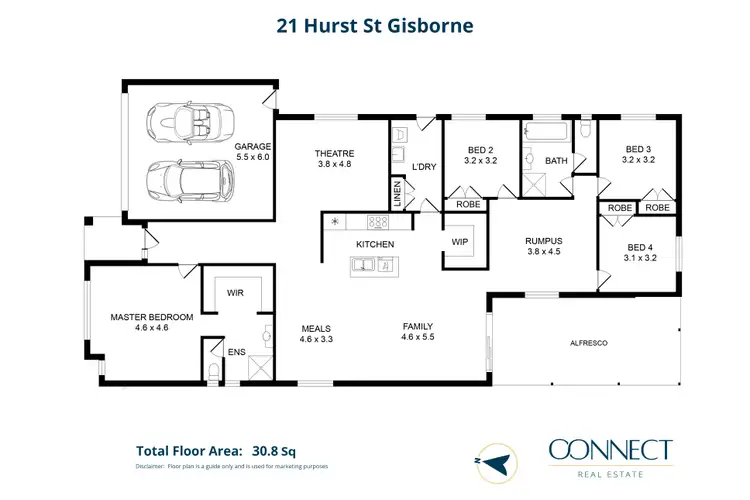 Floorplan of Homely house listing, 21 Hurst Street, Gisborne VIC 3437