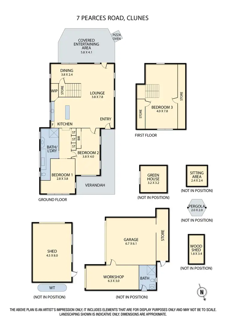Floorplan of Homely house listing, 7 Pearces Road, Clunes VIC 3370