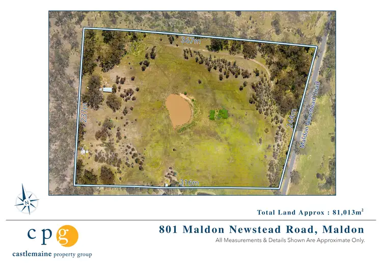 Floorplan of Homely land listing, 801 Maldon Newstead Road, Maldon VIC 3463