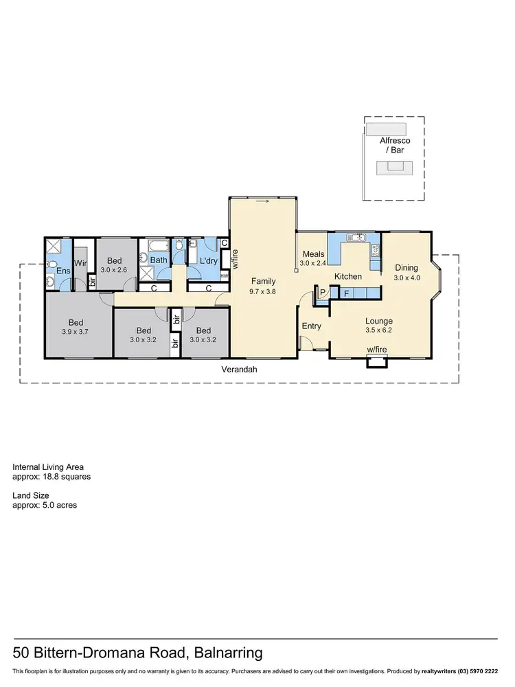Floorplan of Homely rural property listing, 50 Bittern Dromana Road, Balnarring VIC 3926