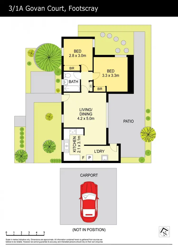 Floorplan of Homely unit listing, 3/1A Govan Court, Footscray VIC 3011