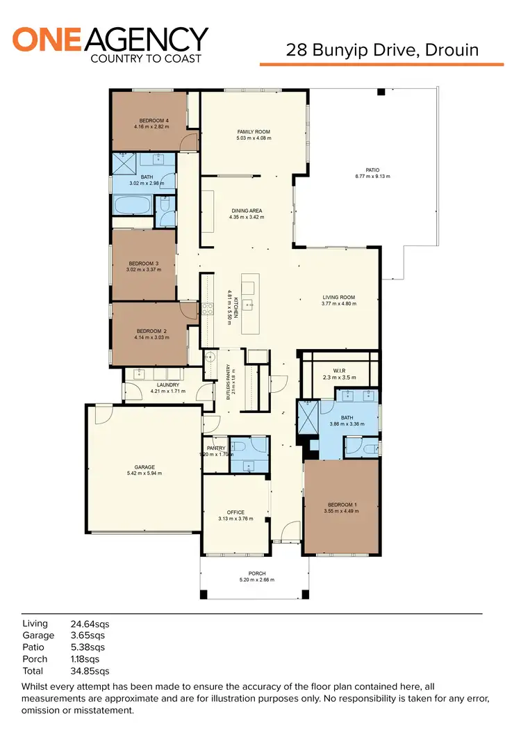 Floorplan of Homely house listing, 28 Bunyip Drive, Drouin VIC 3818