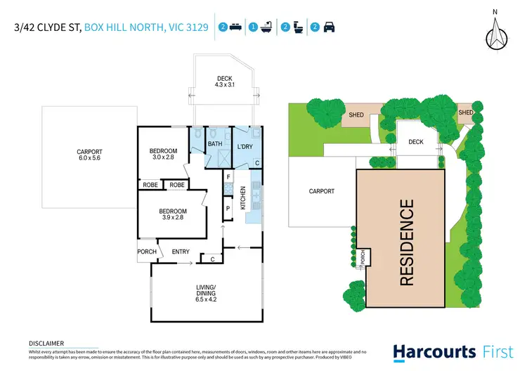 Floorplan of Homely townhouse listing, 3/42 Clyde Street, Box Hill North VIC 3129