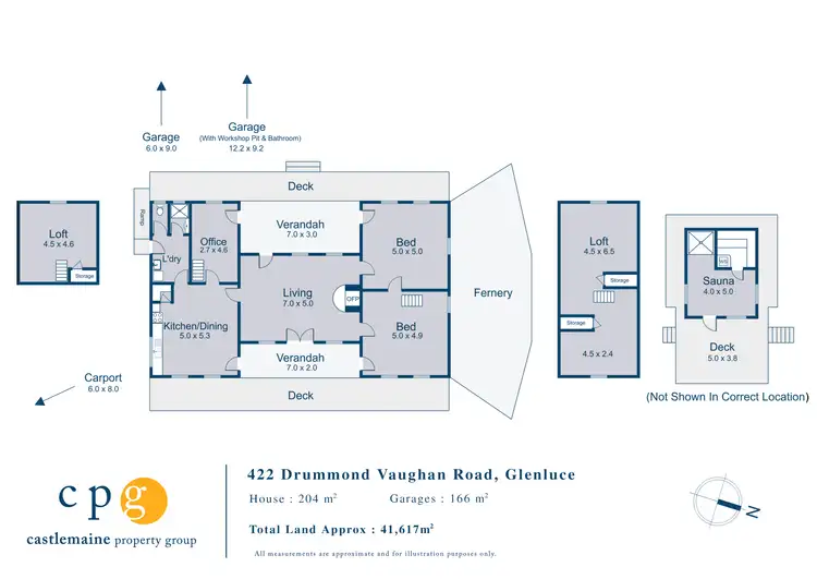 Floorplan of Homely house listing, 422 Drummond Vaughan Road, Glenluce VIC 3451
