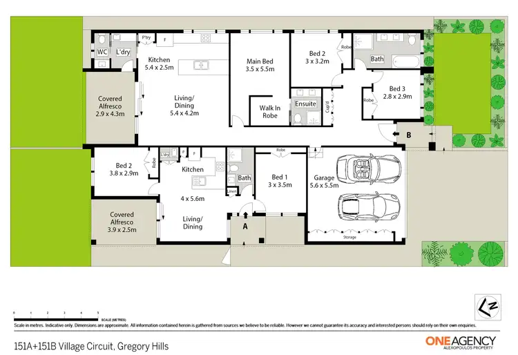 Floorplan of Homely house listing, 151A & B Village Circuit, Gregory Hills NSW 2557