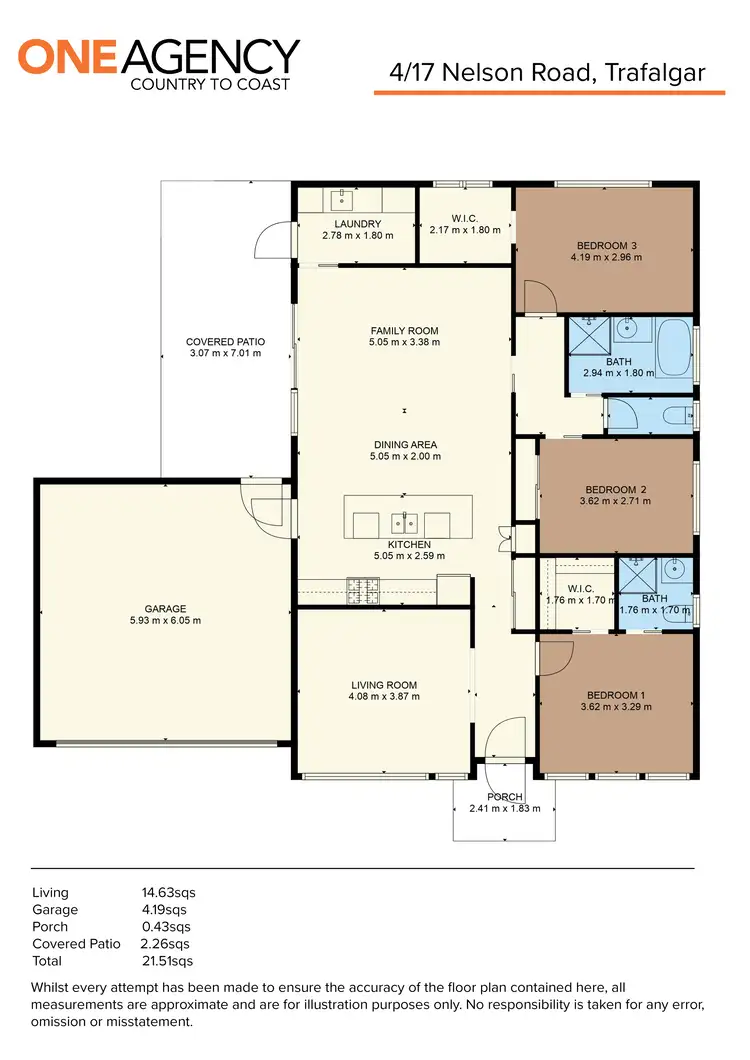 Floorplan of Homely unit listing, 4/17 Nelson Road, Trafalgar VIC 3824