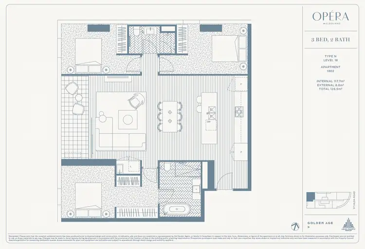 Floorplan of Homely apartment listing, 1802/450 St Kilda Road, Melbourne VIC 3004