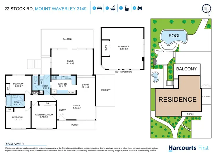 Floorplan of Homely house listing, 22 Stocks Road, Mount Waverley VIC 3149