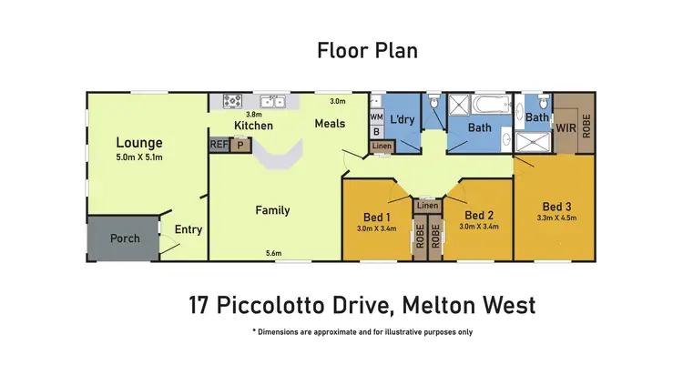 Floorplan of Homely house listing, 17 Piccolotto Drive, Melton West VIC 3337