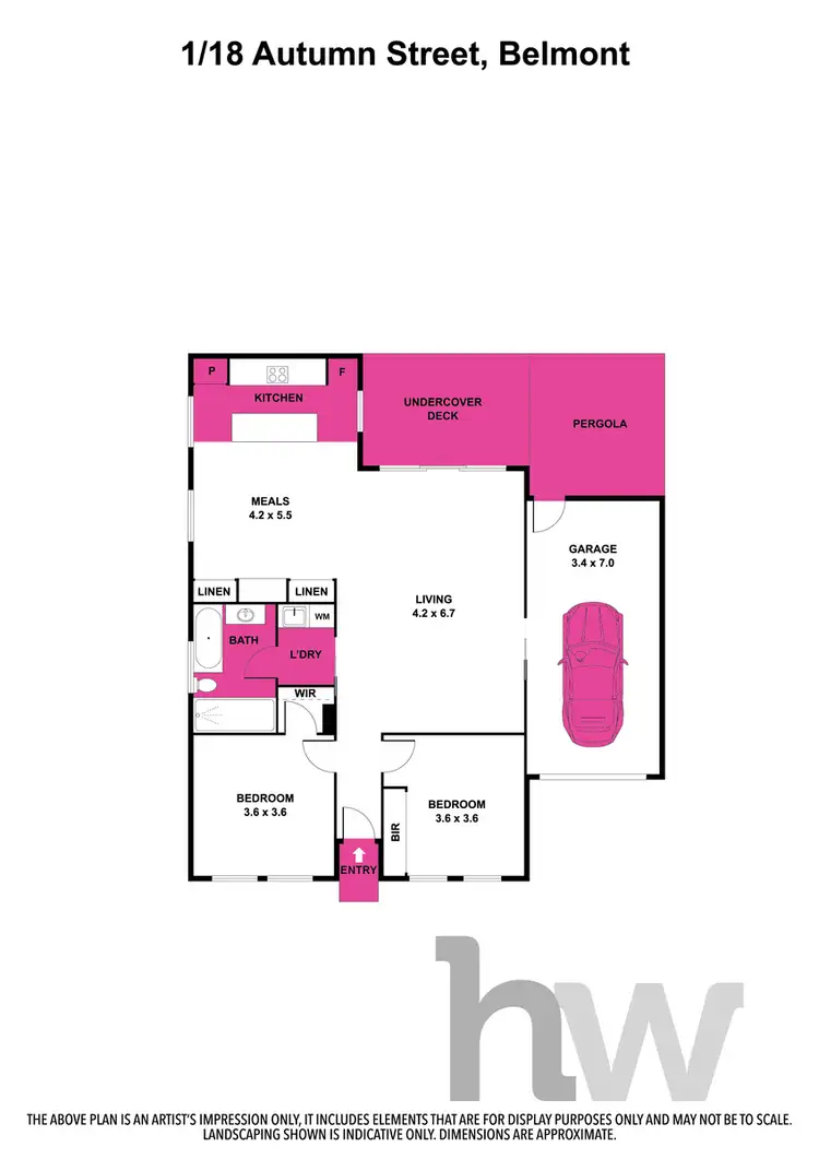 Floorplan of Homely unit listing, 1/18 Autumn Street, Belmont VIC 3216