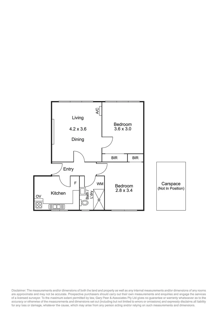 Floorplan of Homely apartment listing, 2/17 Oak Grove, Ripponlea VIC 3185