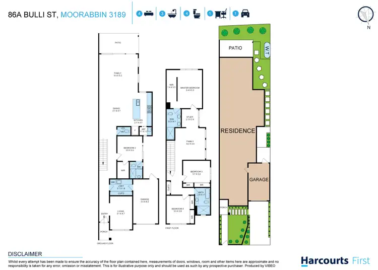 Floorplan of Homely townhouse listing, 86A Bulli Street, Moorabbin VIC 3189