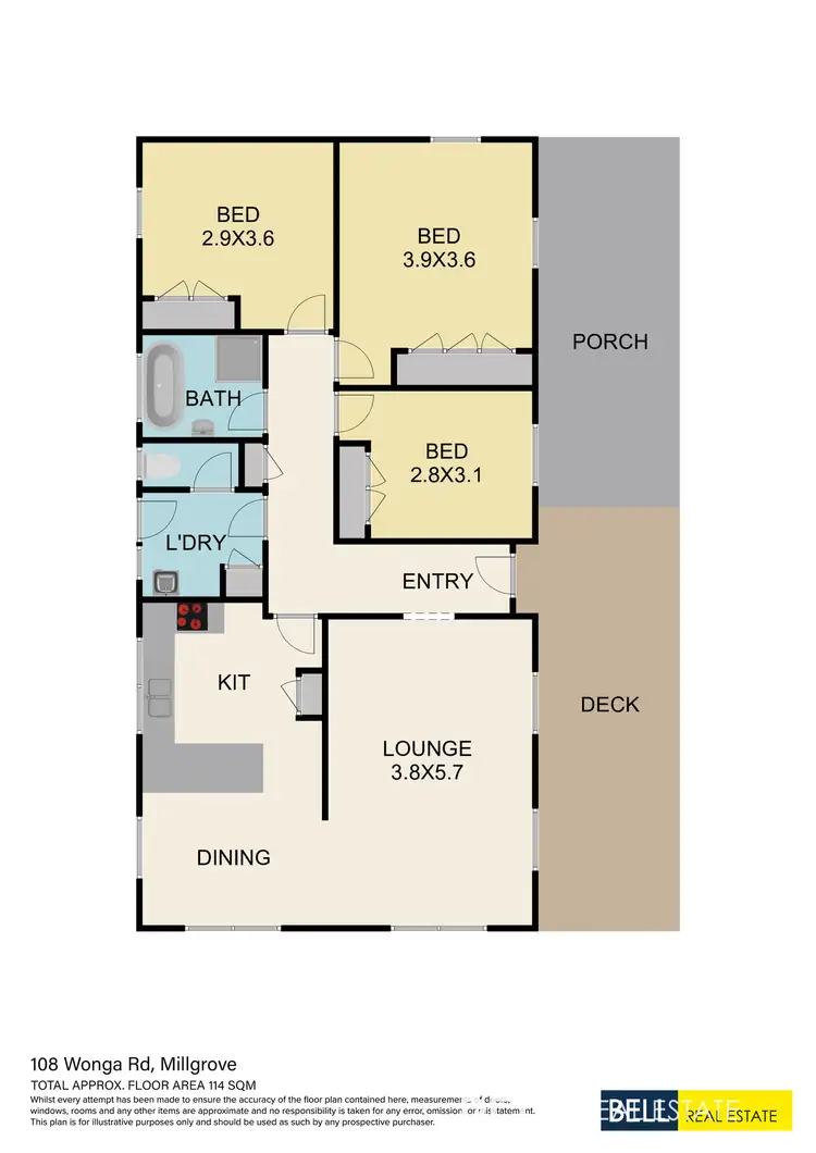 Floorplan of Homely house listing, 108 Wonga Road, Millgrove VIC 3799