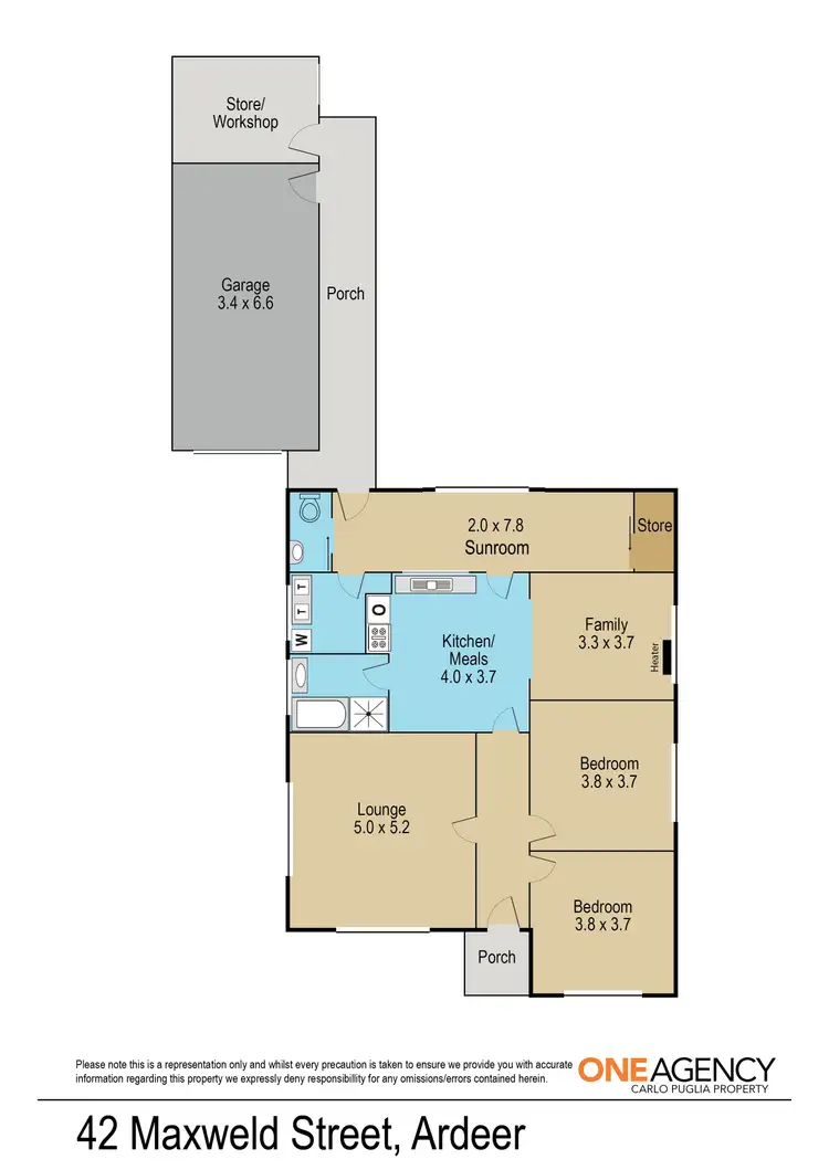 Floorplan of Homely house listing, 42 Maxweld Street, Ardeer VIC 3022