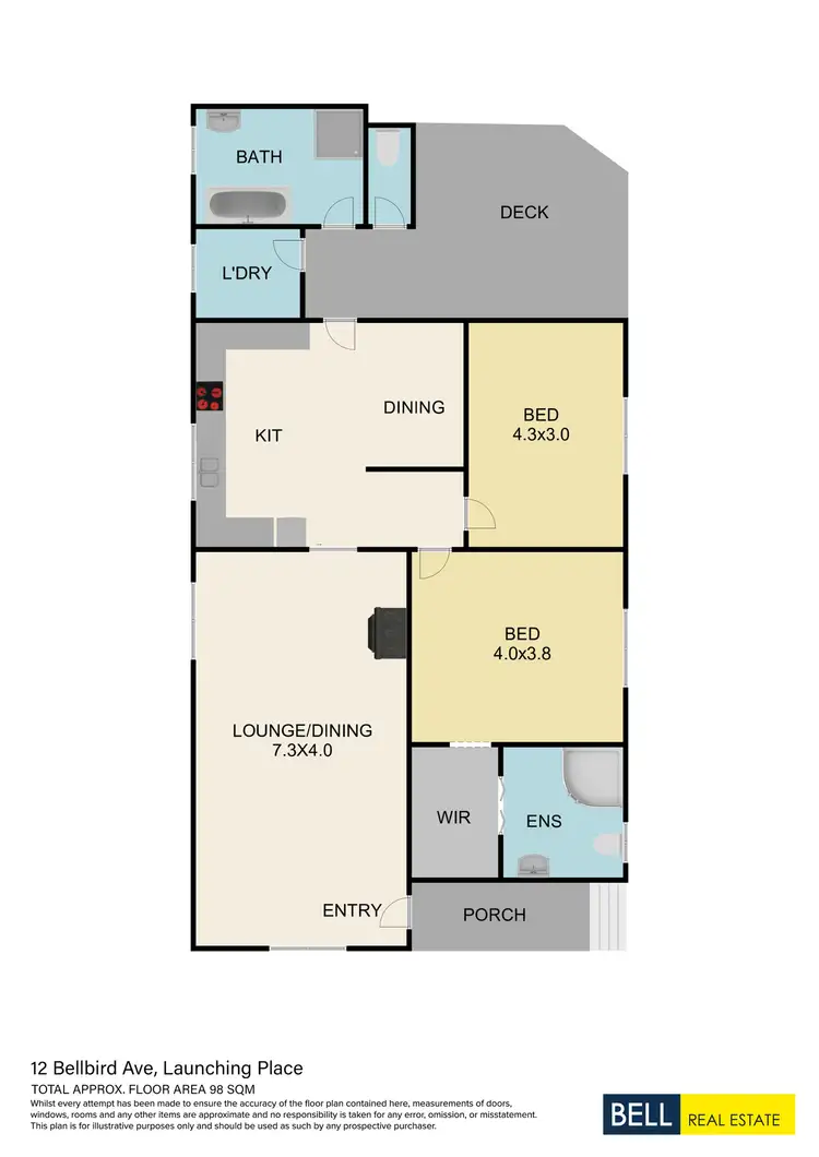Floorplan of Homely house listing, 12 Bellbird Avenue, Launching Place VIC 3139
