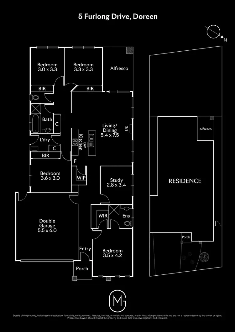 Floorplan of Homely house listing, 5 Furlong Drive, Doreen VIC 3754