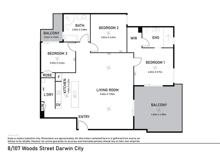 Floorplan of Homely apartment listing, 8/107 Woods Street, Darwin City NT 800