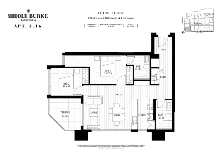 Floorplan of Homely apartment listing, 216/436 Burke Road, Camberwell VIC 3124