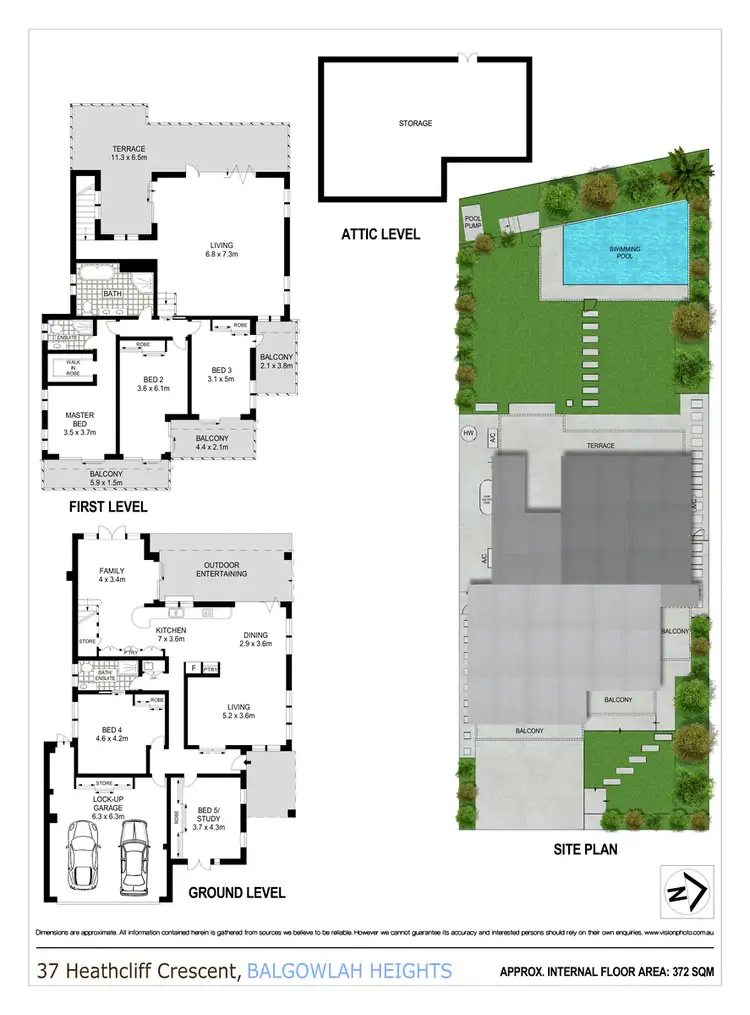 Floorplan of Homely house listing, 37 Heathcliff Crescent, Balgowlah Heights NSW 2093