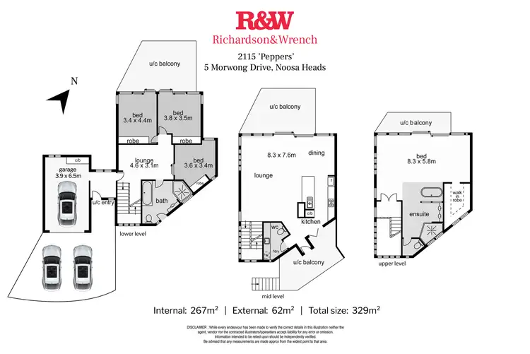 Floorplan of Homely villa listing, 2115/5 "Peppers" Morwong  Drive, Noosa Heads QLD 4567