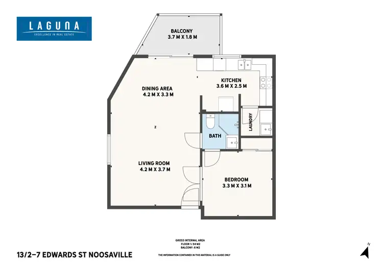 Floorplan of Homely unit listing, 13/7 Edward Street, Noosaville QLD 4566
