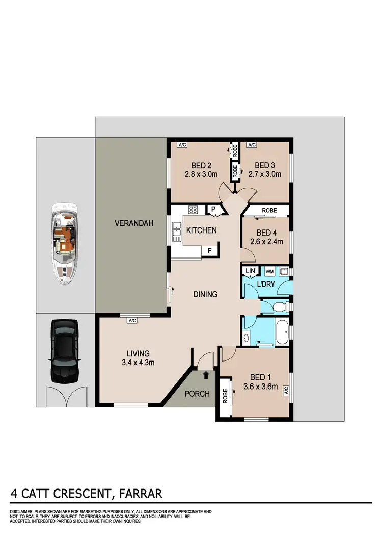 Floorplan of Homely house listing, 4 Catt Crescent, Farrar NT 830