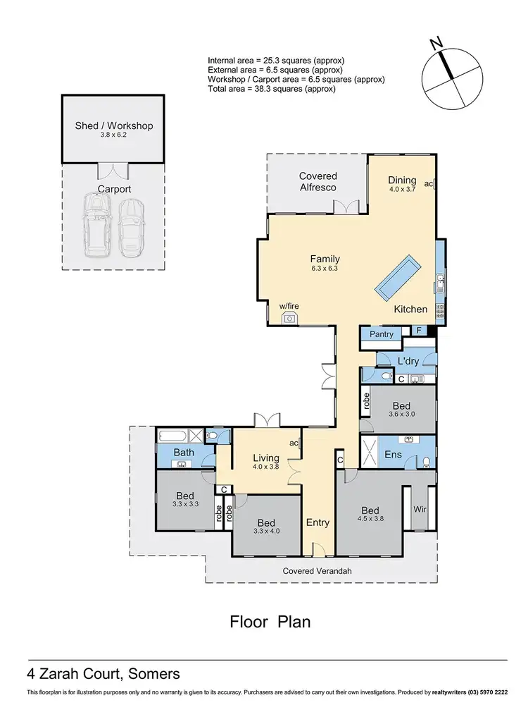 Floorplan of Homely house listing, 4 Zarah Court, Somers VIC 3927