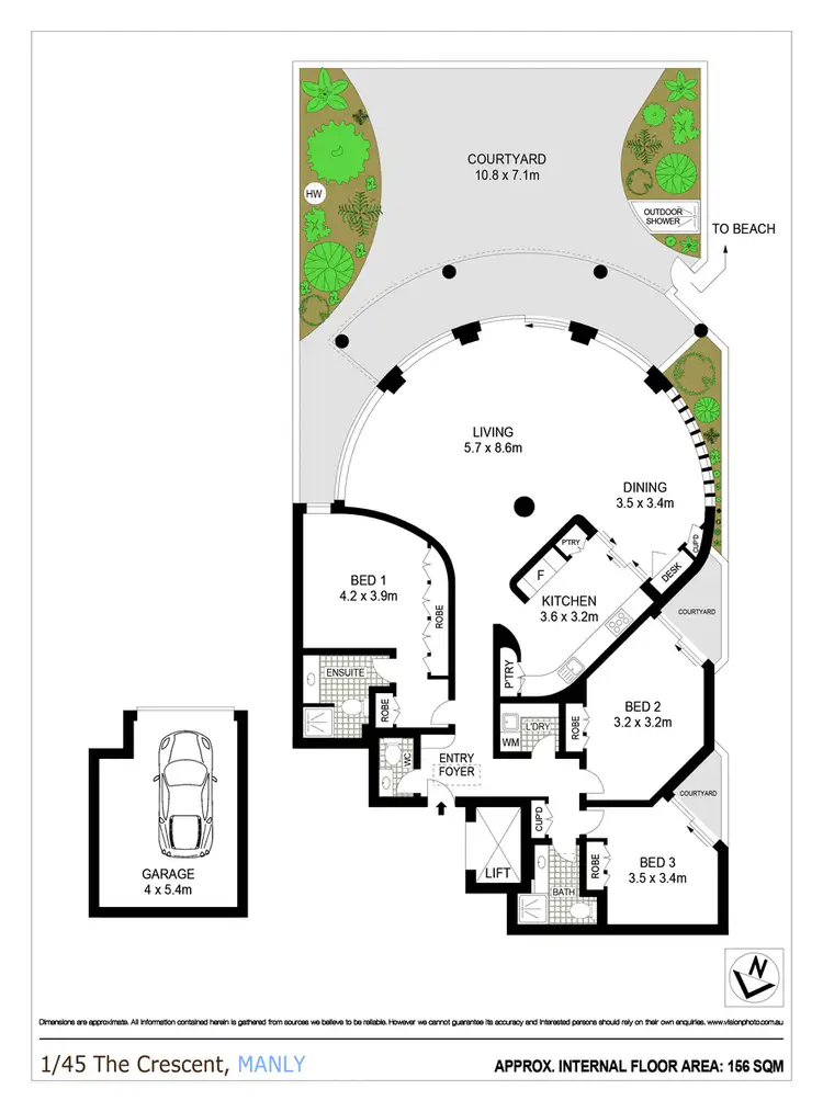 Floorplan of Homely apartment listing, 1/45 The Crescent, Manly NSW 2095