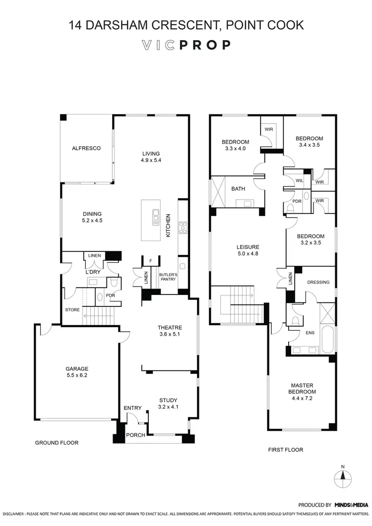 Floorplan of Homely house listing, 14 Darsham Crescent, Point Cook VIC 3030
