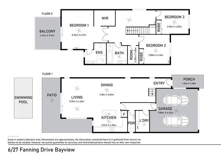 Floorplan of Homely townhouse listing, 6/27 Fanning Drive, Bayview NT 820