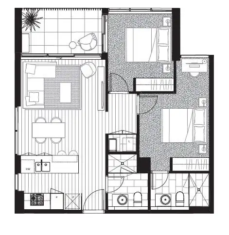 Floorplan of Homely apartment listing, 607/58 Myrtle Street, Ivanhoe VIC 3079