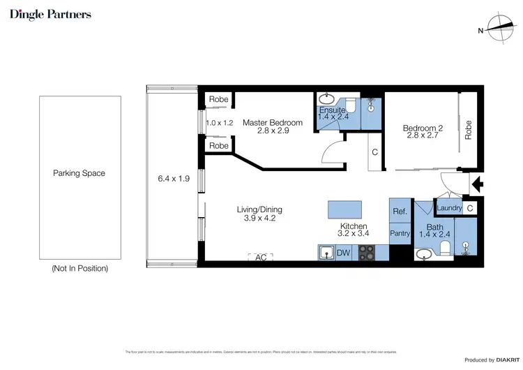 Floorplan of Homely apartment listing, 222/13 Acacia Place, Abbotsford VIC 3067