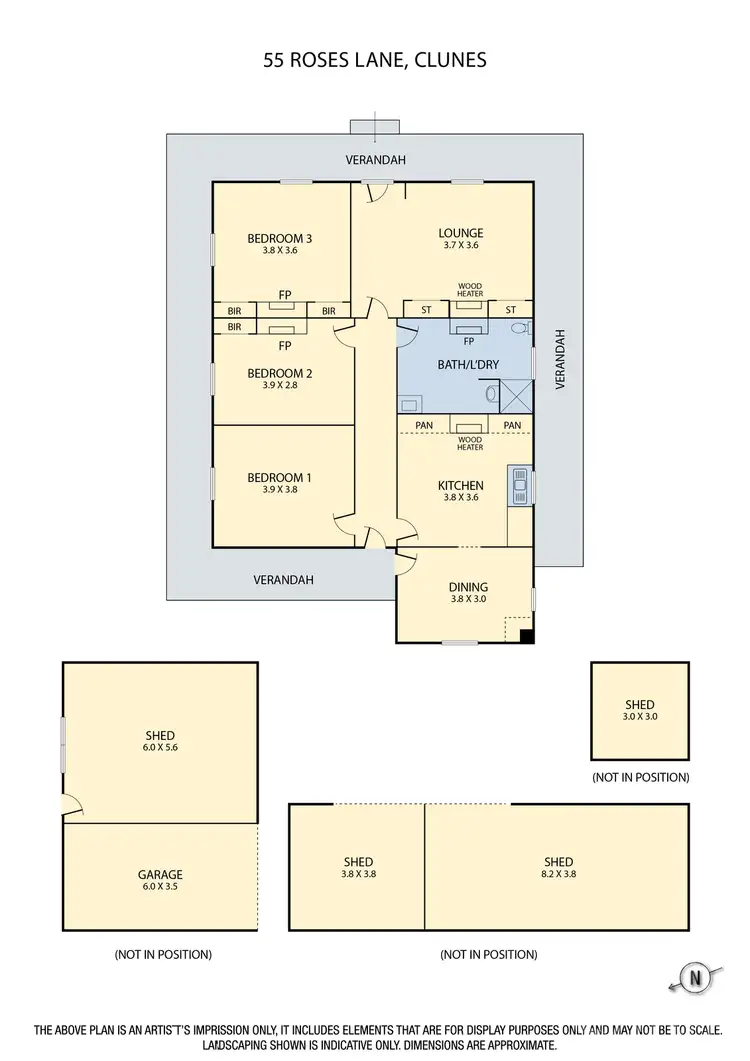 Floorplan of Homely house listing, 55 Roses Lane, Clunes VIC 3370