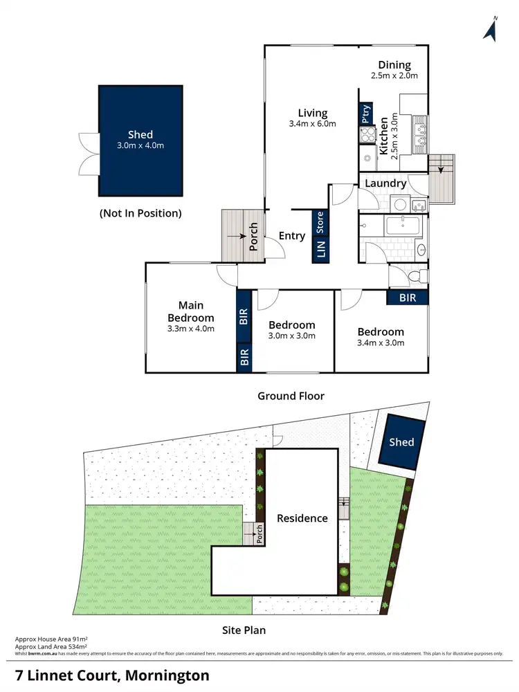 Floorplan of Homely house listing, 7 Linnet Court, Mornington VIC 3931