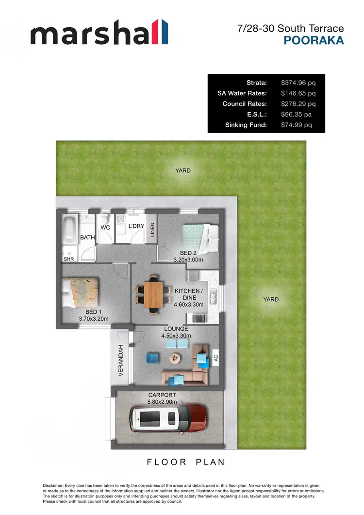 Floorplan of Homely unit listing, 7/28-30 South Terrace, Pooraka SA 5095