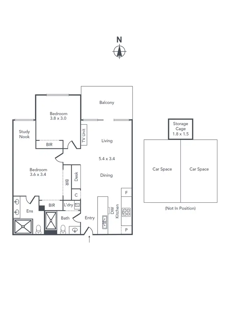 Floorplan of Homely apartment listing, 108/1457 High Street, Glen Iris VIC 3146