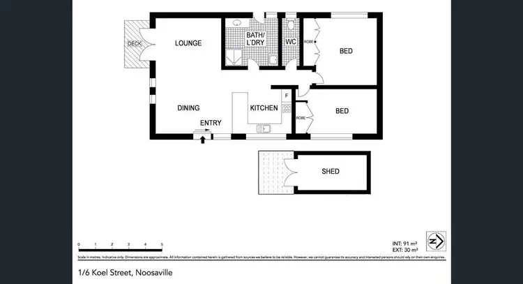 Floorplan of Homely unit listing, 1/6 Koel Street, Noosaville QLD 4566