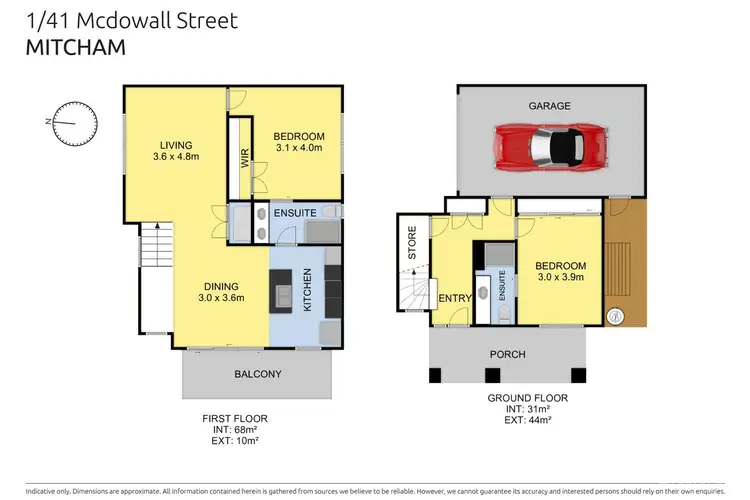 Floorplan of Homely townhouse listing, 1/41 Mcdowall Street, Mitcham VIC 3132