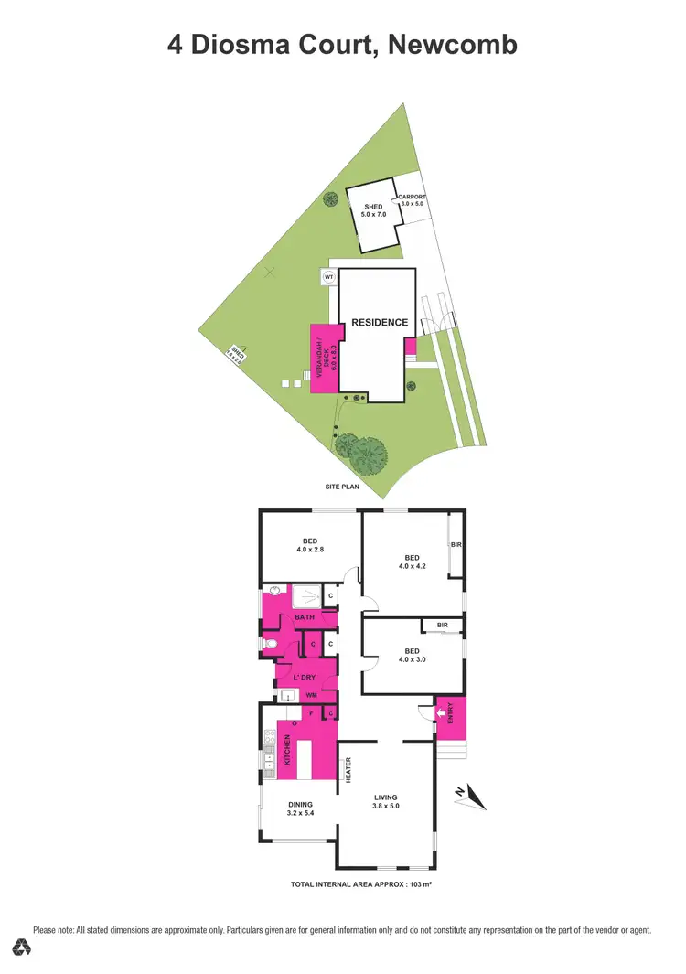 Floorplan of Homely house listing, 4 Diosma Court, Newcomb VIC 3219