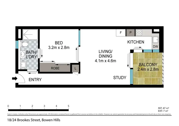 Floorplan of Homely unit listing, 18/24 Brookes Street, Bowen Hills QLD 4006