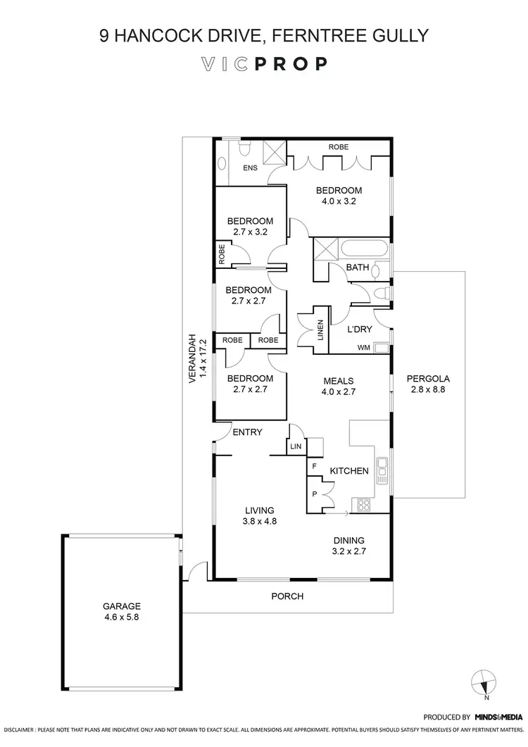 Floorplan of Homely house listing, 9 Hancock Drive, Ferntree Gully VIC 3156