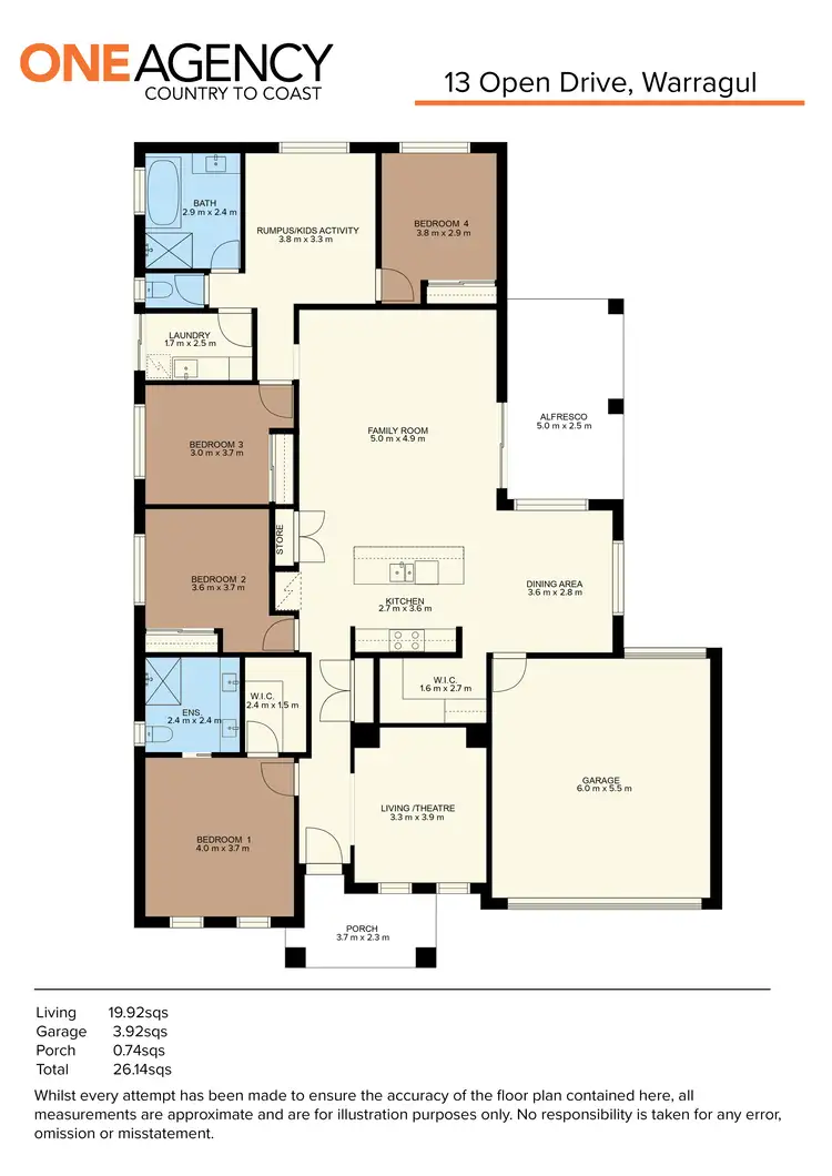Floorplan of Homely house listing, 13 Open Drive, Drouin VIC 3818