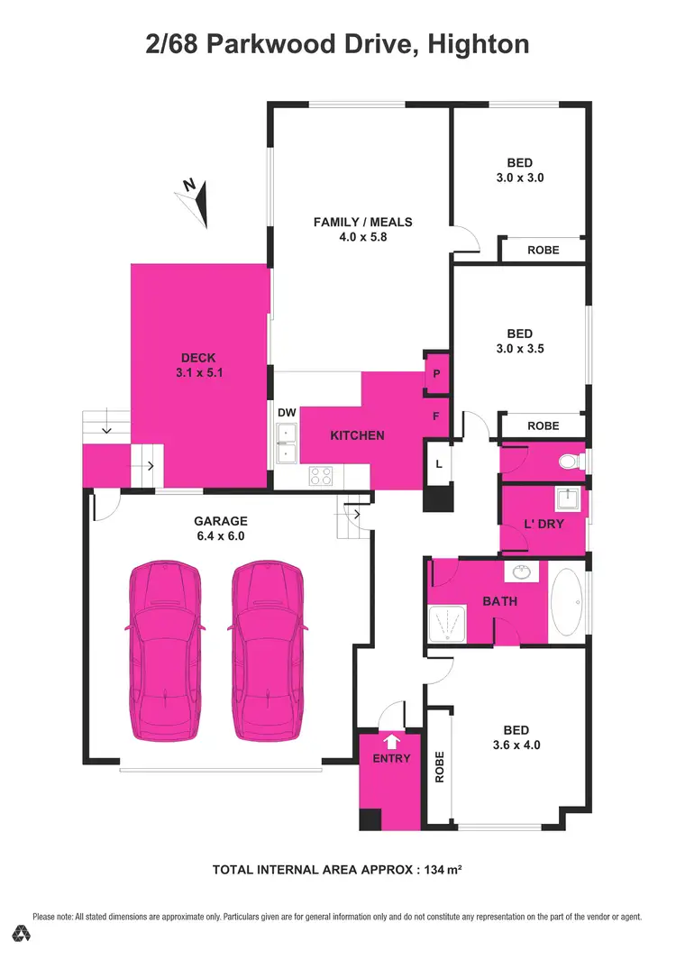 Floorplan of Homely house listing, 2/68 Parkwood Drive, Highton VIC 3216