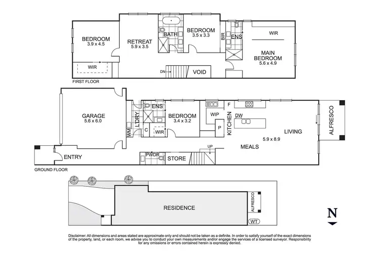 Floorplan of Homely townhouse listing, 141 Swanston Street, Templestowe Lower VIC 3107