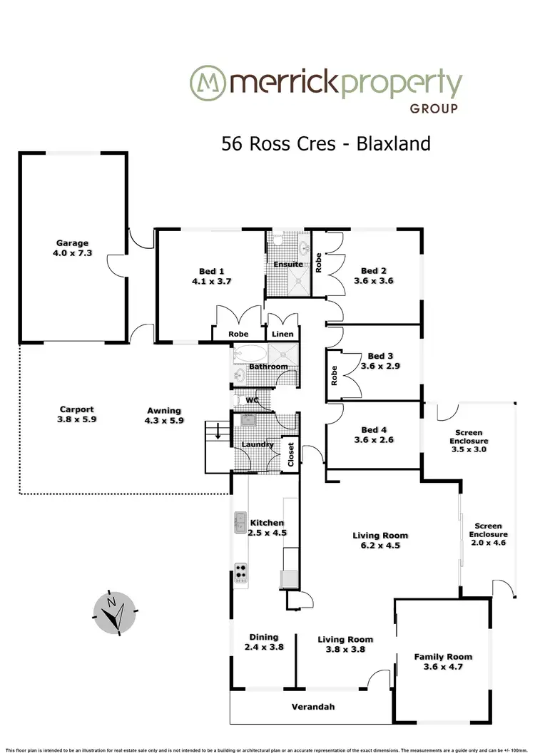 Floorplan of Homely house listing, 56 Ross Crescent, Blaxland NSW 2774