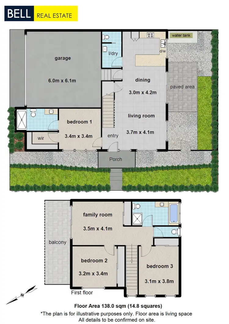 Floorplan of Homely townhouse listing, 2 Scarlett Close, Kilsyth VIC 3137