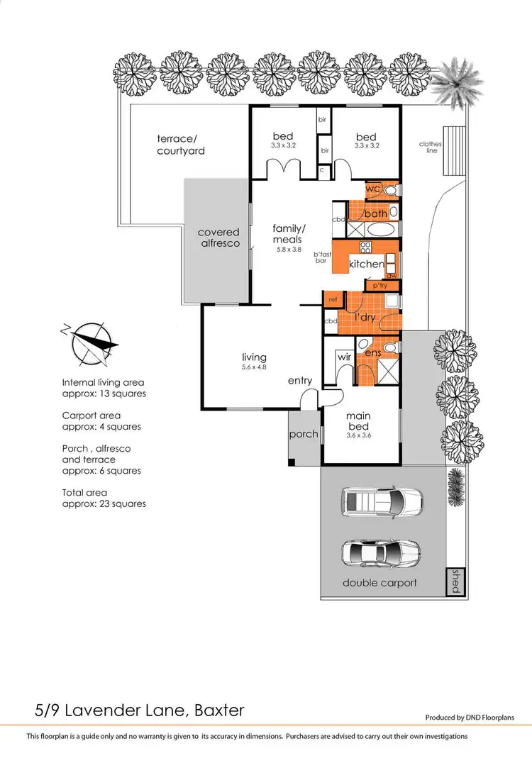 Floorplan of Homely unit listing, 5/9 Lavender Lane, Baxter VIC 3911